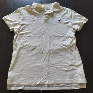 American Eagle Polo Shirt Vintage Fit Short-sleeve White Medium